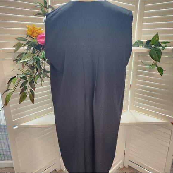 CHLOE BLACK V NECK BLACK DRESS WITH POCKETS SIZE 1X - Picture 5 of 6